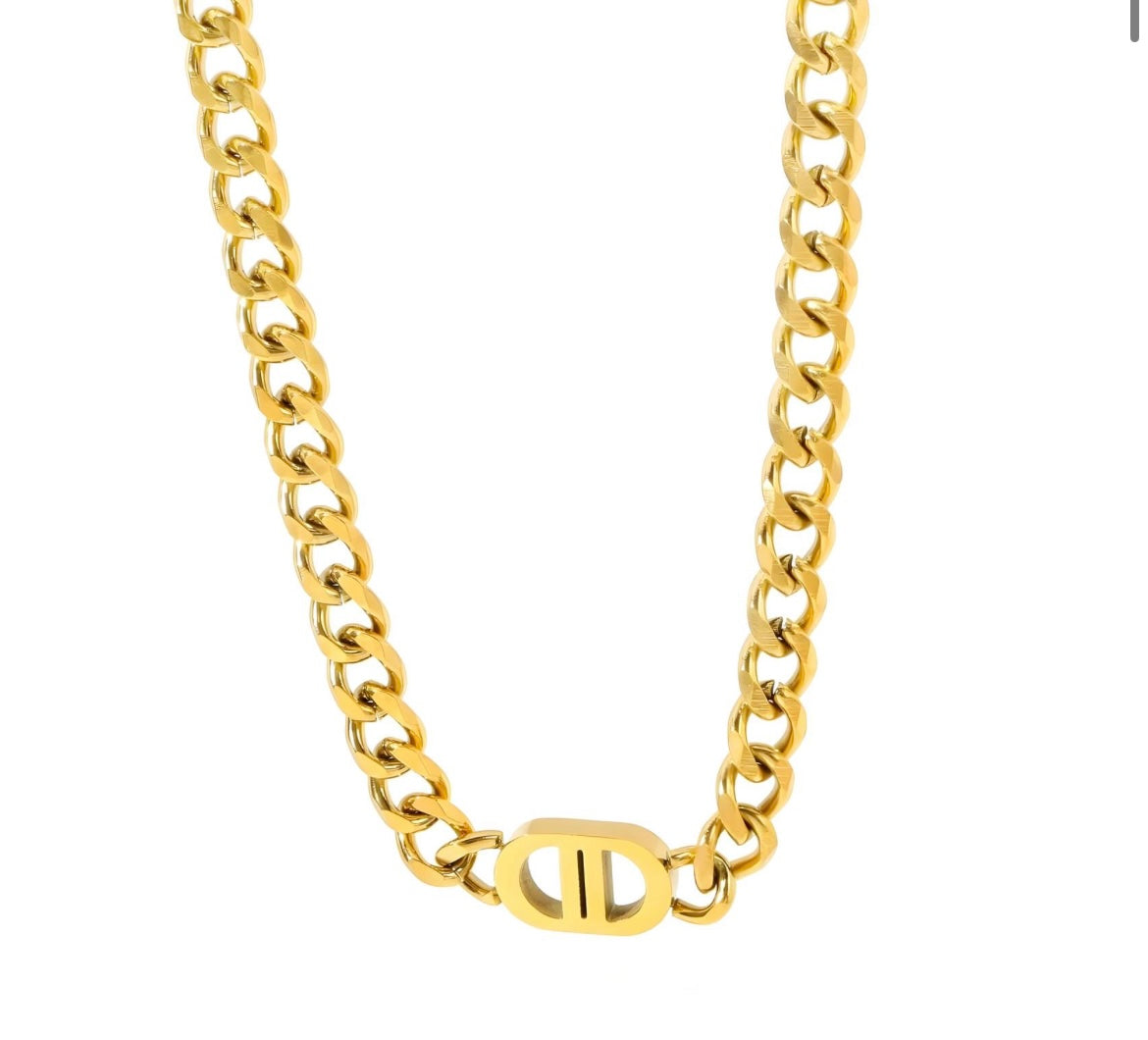 COLLANA IN ACCIAIO INOSSIDABILE PLACCATO ORO 18K, INTENSITÀ