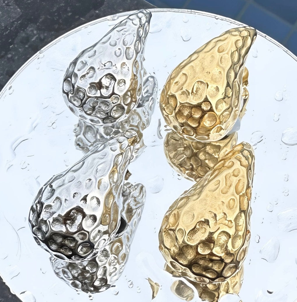 ORECCHINI "TEARDROPS" IN ACCIAIO INOSSIDABILE PLACCATO ORO 18K, INTENSITY