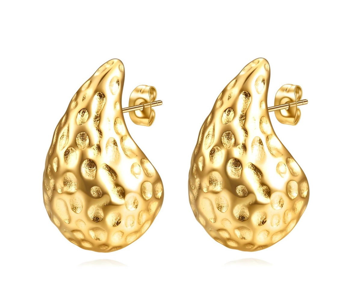 ORECCHINI "TEARDROPS" IN ACCIAIO INOSSIDABILE PLACCATO ORO 18K, INTENSITY