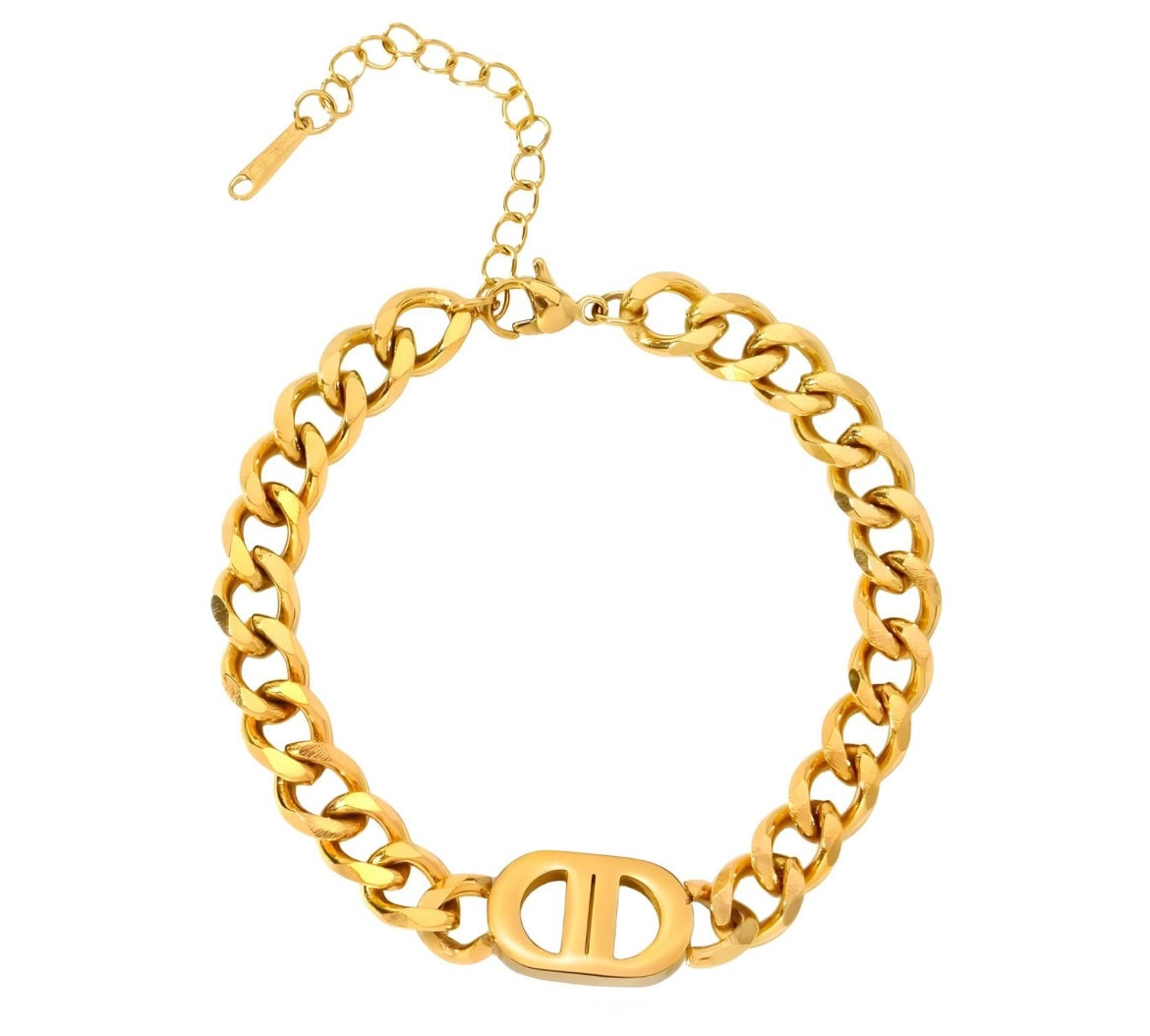 BRACCIALE IN ACCIAIO INOSSIDABILE PLACCATO ORO 18K, INTENSITY