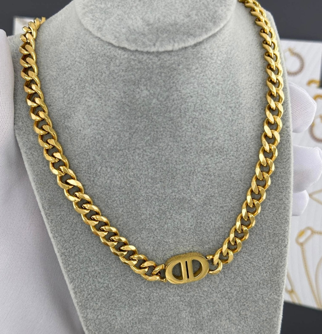 COLLANA IN ACCIAIO INOSSIDABILE PLACCATO ORO 18K, INTENSITÀ