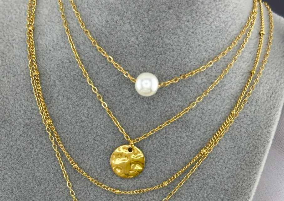 COLLANA IN ACCIAIO INOSSIDABILE PLACCATO ORO 18K